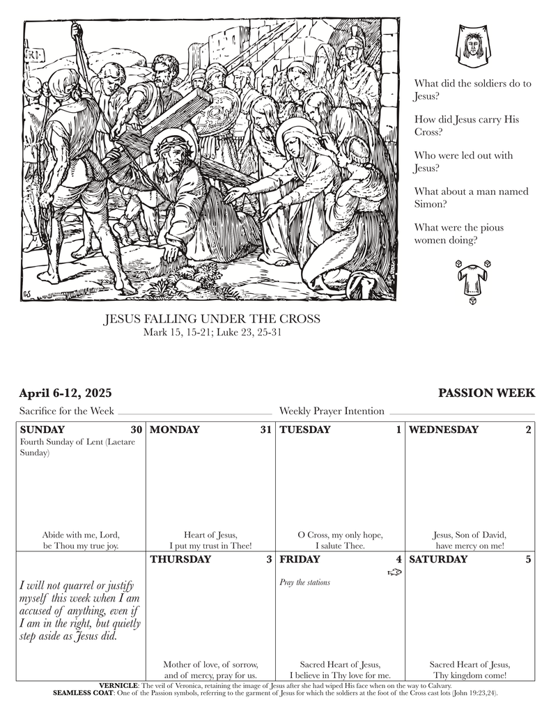 A Lenten Calendar for Children 2025 – Dumb Ox Publications