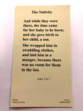 Christmas Nativity Holy Card Set/4