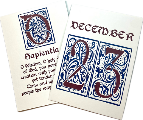 O Antiphon Letterpress Card Set
