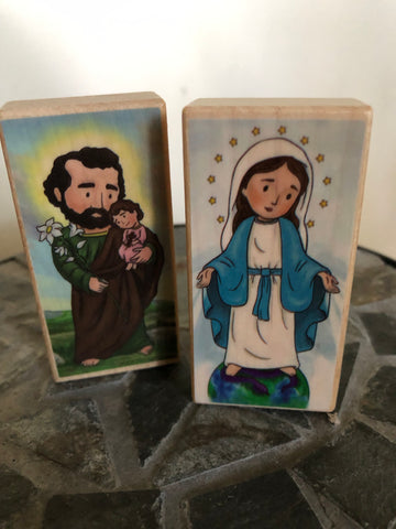 Blocks: Holy Family Nativity Prayer Set