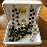First Holy Communion Rosary--Black