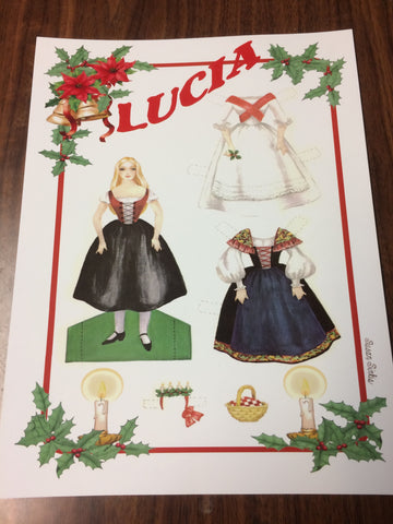 Lucia Paper Doll--Feast of St. Lucy