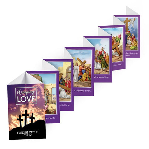 Stations of the Cross Accordion Fold Booklet