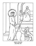 Let's Follow Jesus Stations of the Cross Coloring Book